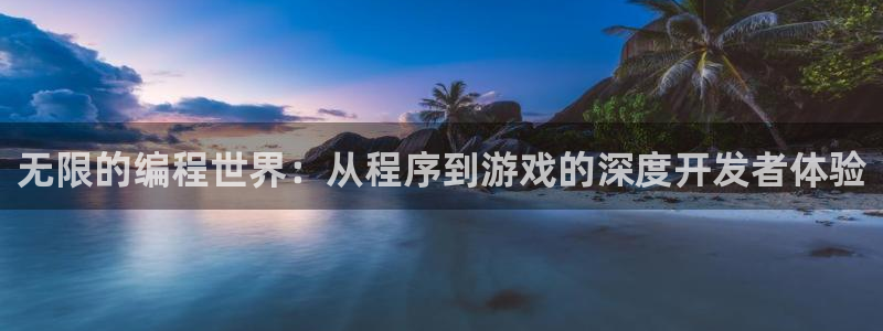沐鸣娱乐2官方网站：无限的编程世界：从程序到游戏的深度开发者体验